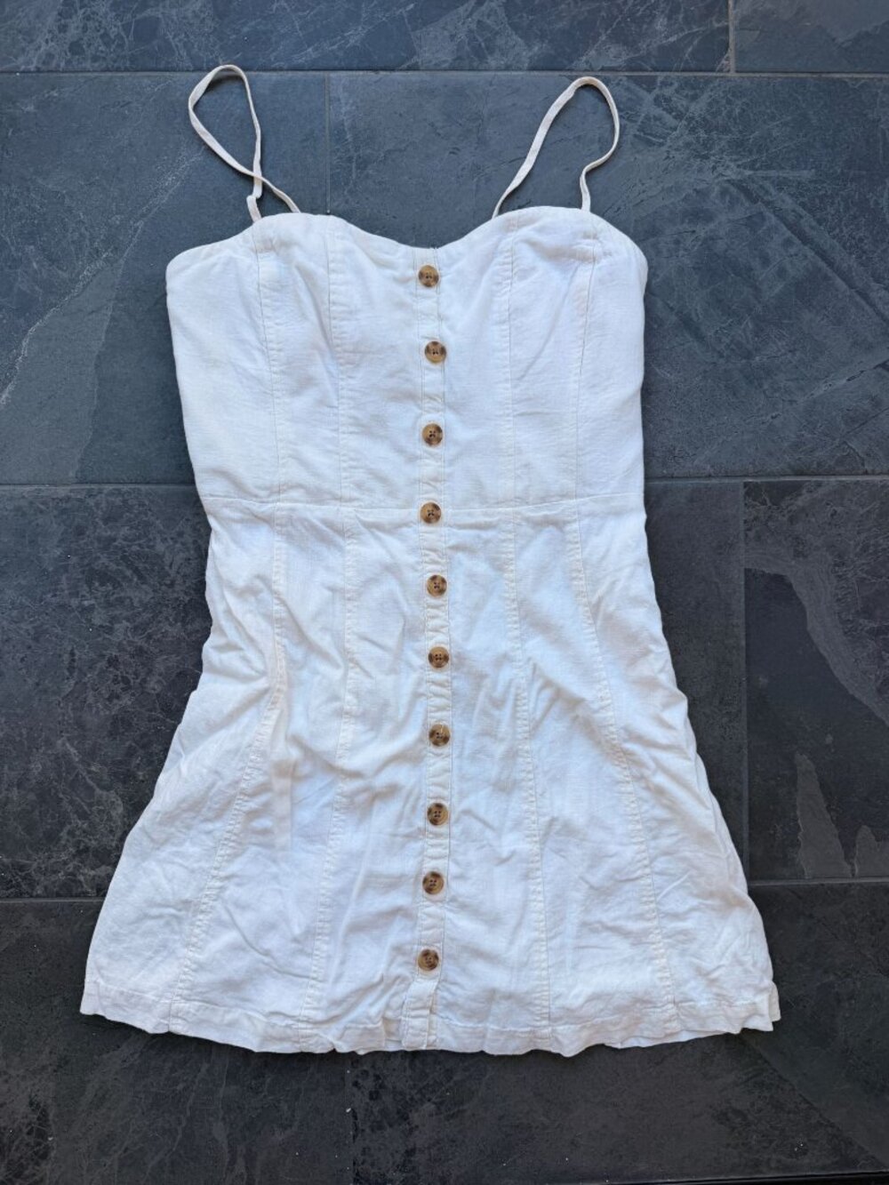 Kimchi Blue fall cream dress small US 6 button down cottagecore coquette
